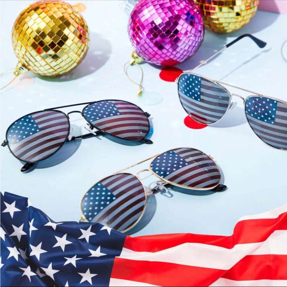1pair American Flag Fashion Glasses,